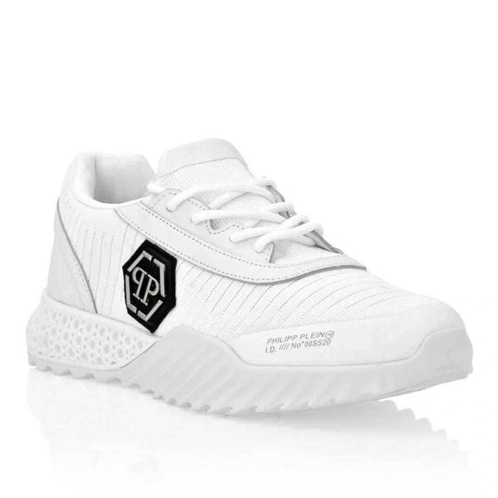 Philipp Plein Runner Hexagon Leather Low-Top Sneakers - Picture 1 of 7